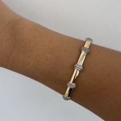 Özel Seri Zirkon Taşlı Kelepçe 17cm
