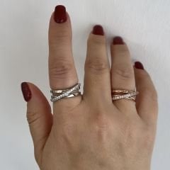 Özel Seri Zirkon Taşlı  Sarmal Yüzük