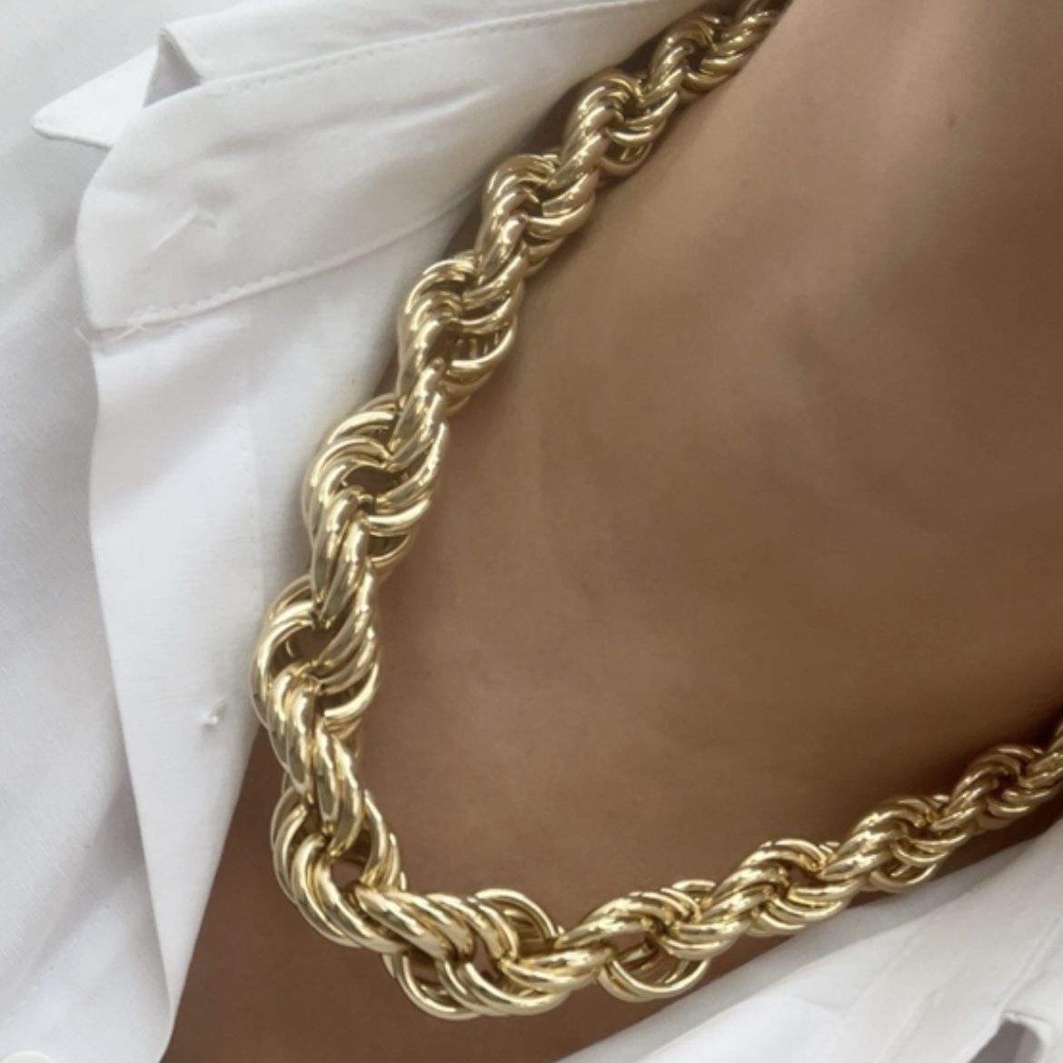 Özel Seri Kalın Burgu Kolye 49cm