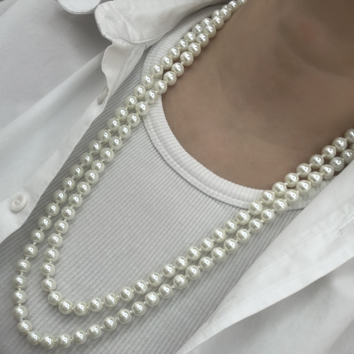 Özel Seri Uzun İnci Kolye 137cm