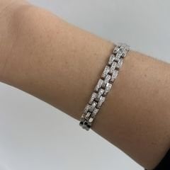 Vip Seri Zirkon Taşlı Kafes Bileklik 18cm