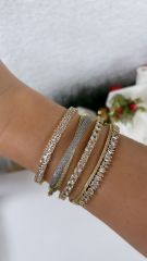 İthal Zirkon Baget Taşlı Kelepçe 17 cm