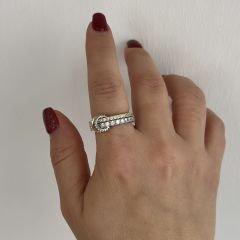 Özel Seri Zirkon Taşlı 2'Li Yüzük Gold Gümüş