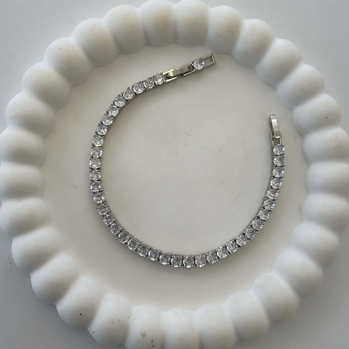 Özel Seri Zirkon Taşlı Döküm Suyolu Bileklik 19 cm