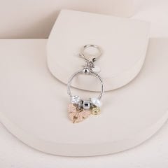 Charmlı Kelebekli İncili Anahtarlık