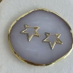 Özel Seri Zirkon Taşlı Yıldız Küpe 2,5cm