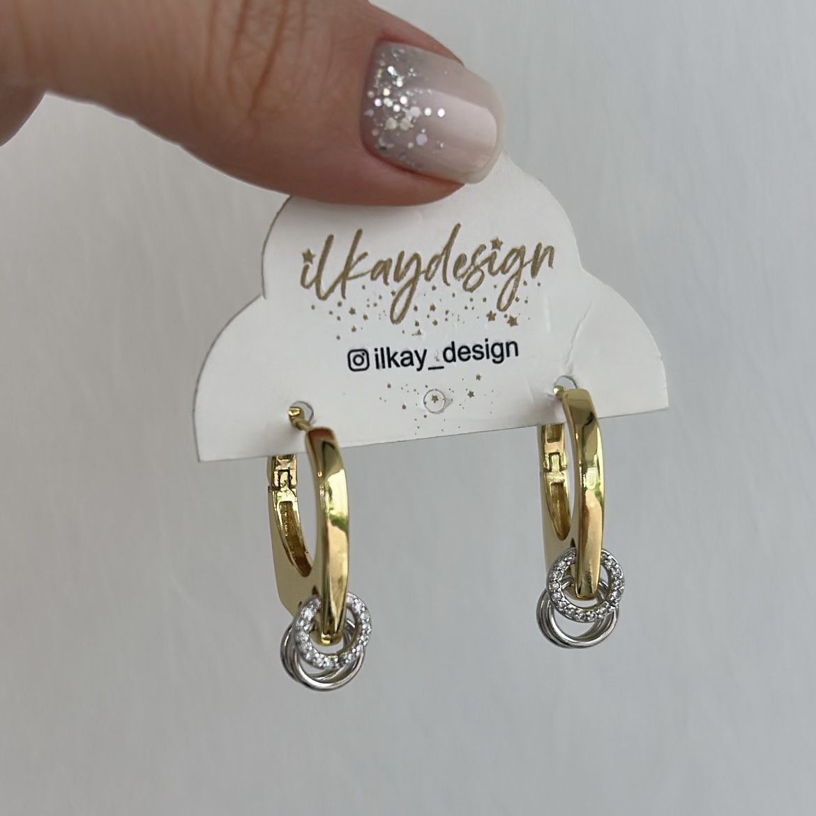 Özel Seri Halkalı Köşeli Küpe