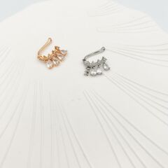 Özel Seri Damla Taşlı Kıkırdak Küpe