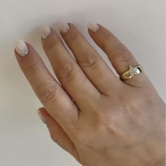 Özel Seri Zirkon Taşlı Yıldızlı Serçe Parmak Yüzük (ayarlı)