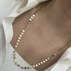 Özel Seri Gold Pullu Kolye 60cm