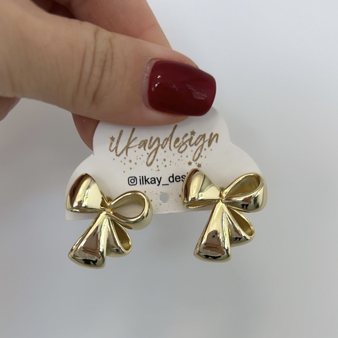 Özel Seri Plaka Fiyonk Küpe 2cm