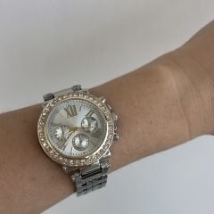 Zirkon Taşlı Roma Rakamlı Saat