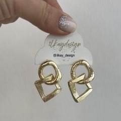 Özel Seri Gold Zincir Küpe 3,5cm