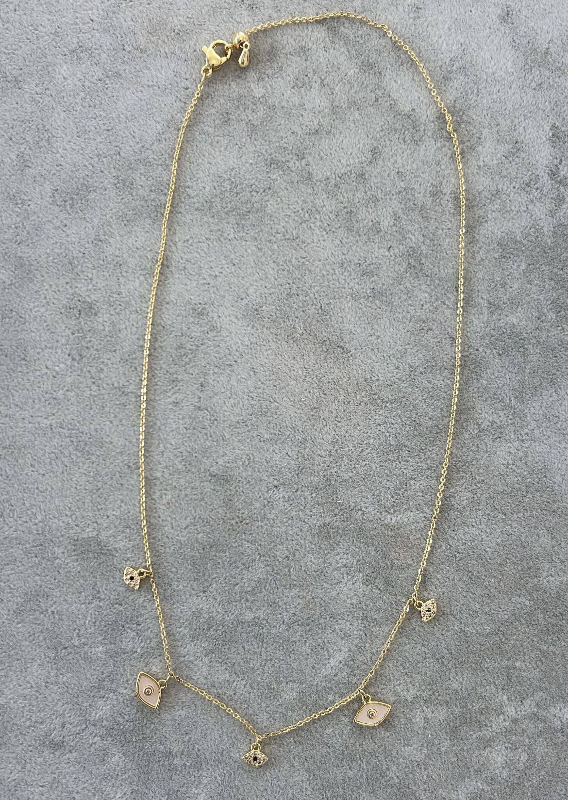 Özel Seri Taşlı Sedefli Choker Kolye 42cm