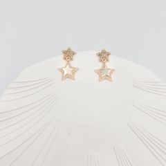 Özel Seri Zirkon Taşlı Yıldız Küpe