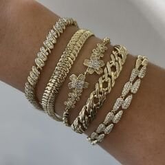 Vip Seri 14K Gold Kalın Zincir Bileklik 19 cm