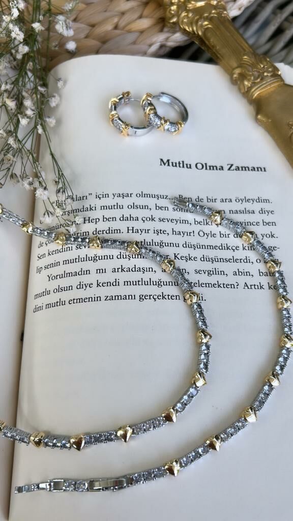 Özel Seri Döküm Kalpli Su Yolu Kolye 45cm