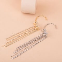 Özel Seri Zirkon Taşlı Yıldızlı Kulak Aksesuarı (SAĞ)