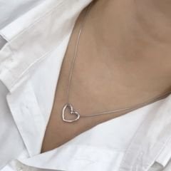 Çelik Kalp Kolye 45cm