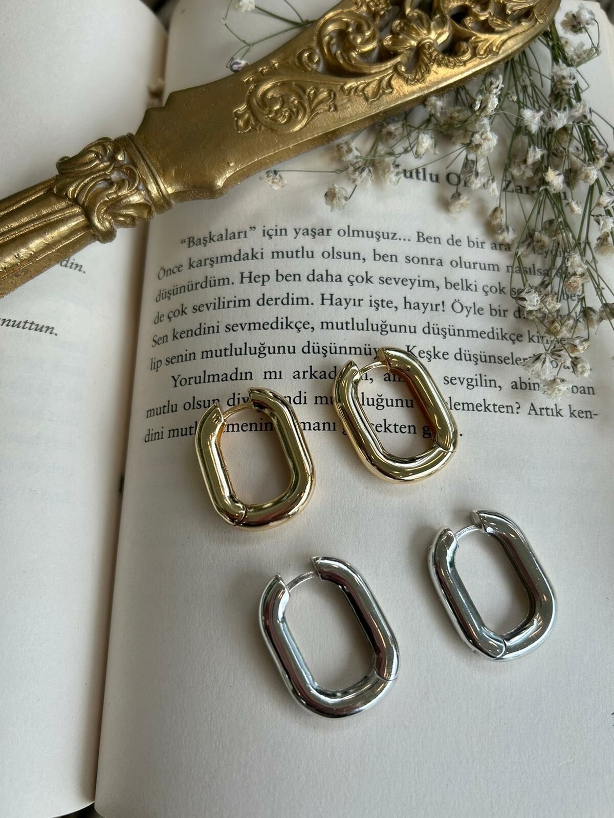 Özel Seri Oval Küpe 2,5cm