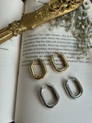 Özel Seri Oval Küpe 2,5cm