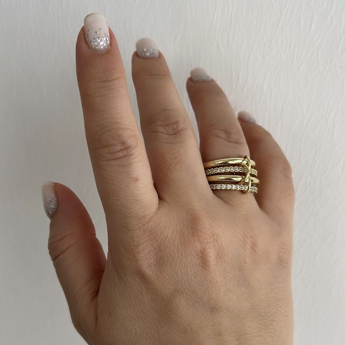 Özel Seri Zirkon Taşlı Çoklu Yüzük