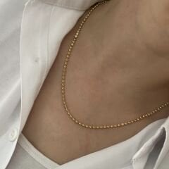 Çelik  Gold Ezme Kolye 45cm