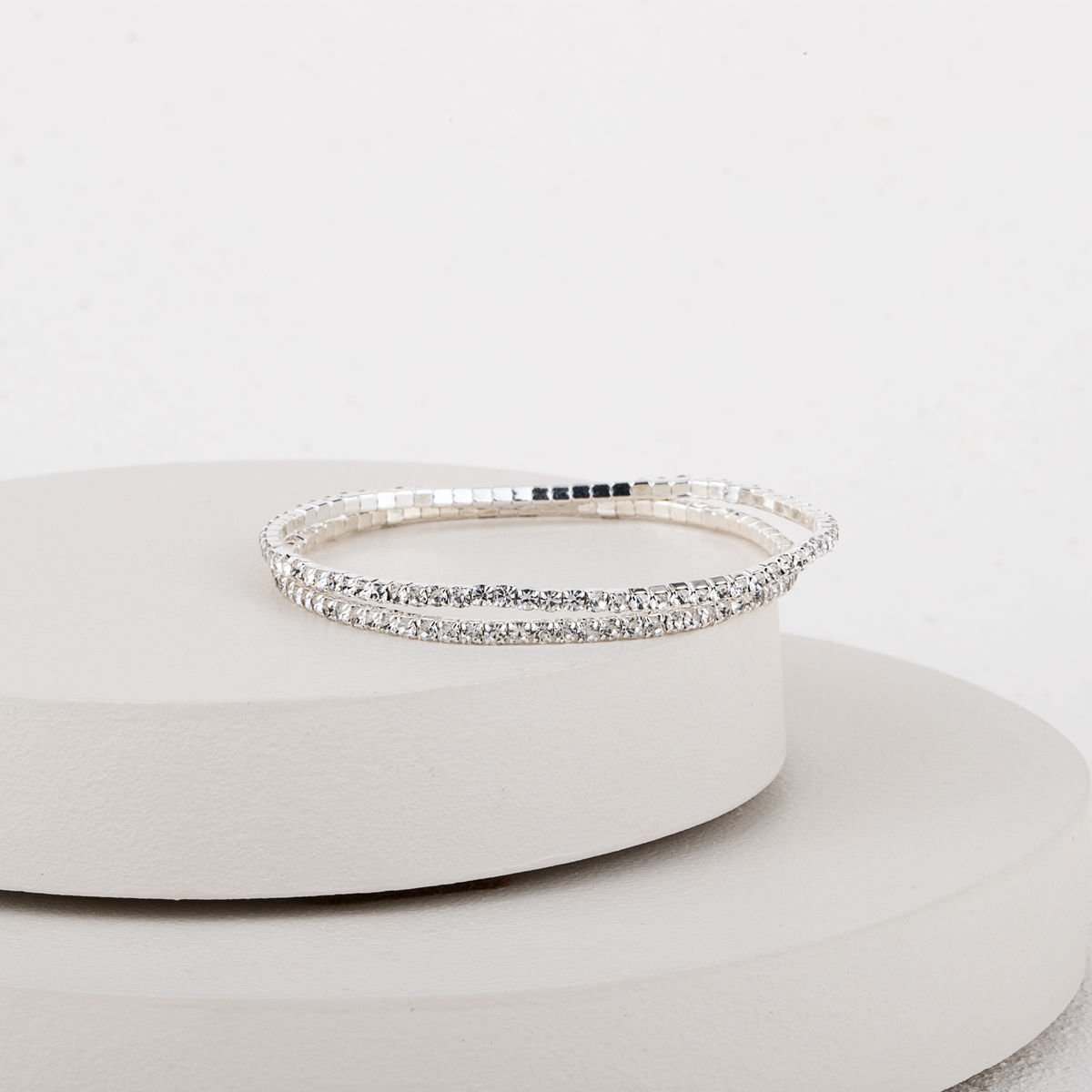 Zirkon Taşlı Lastikli  İnce Su Yolu Bileklik