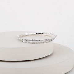 Zirkon Taşlı Lastikli  İnce Su Yolu Bileklik