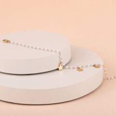 Çelik İncili Yıldızlı Halhal 26cm