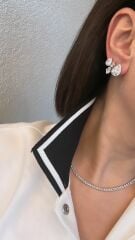 Özel Ser Damla Baget Taşlı Küpe