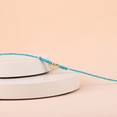 Mavi Boncuklu Melekli Halhal 28 cm