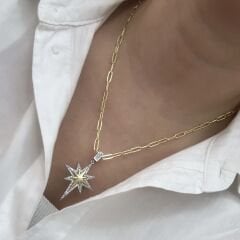 Özel Seri Kutup Yıldızlı Ataç Kolye 50cm