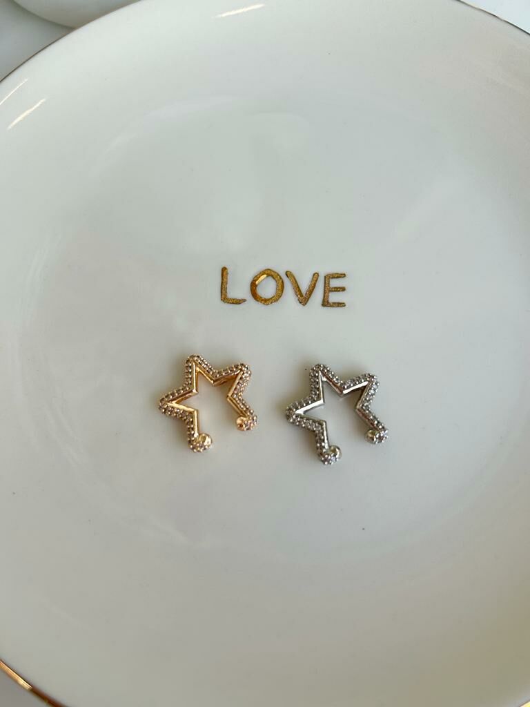 Özel Seri Zirkon Taşlı Yıldızlı Kıkırdak Küpe