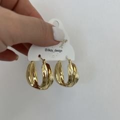Özel Seri Plaka Halka Küpe 3 cm