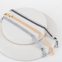 Özel Seri Zirkon Taşlı 2'li Su Yolu Bileklik 18cm