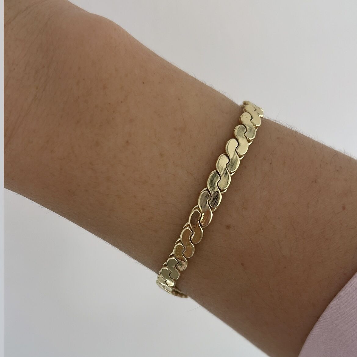 Özel Seri S Kıvrım Zincir 18cm Gold