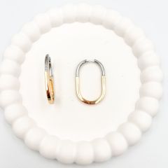 Özel Seri Tff Oval Halka Küpe 3,5 cm
