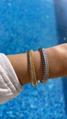 İthal Zirkon Taşlı Kelepçe 17 cm