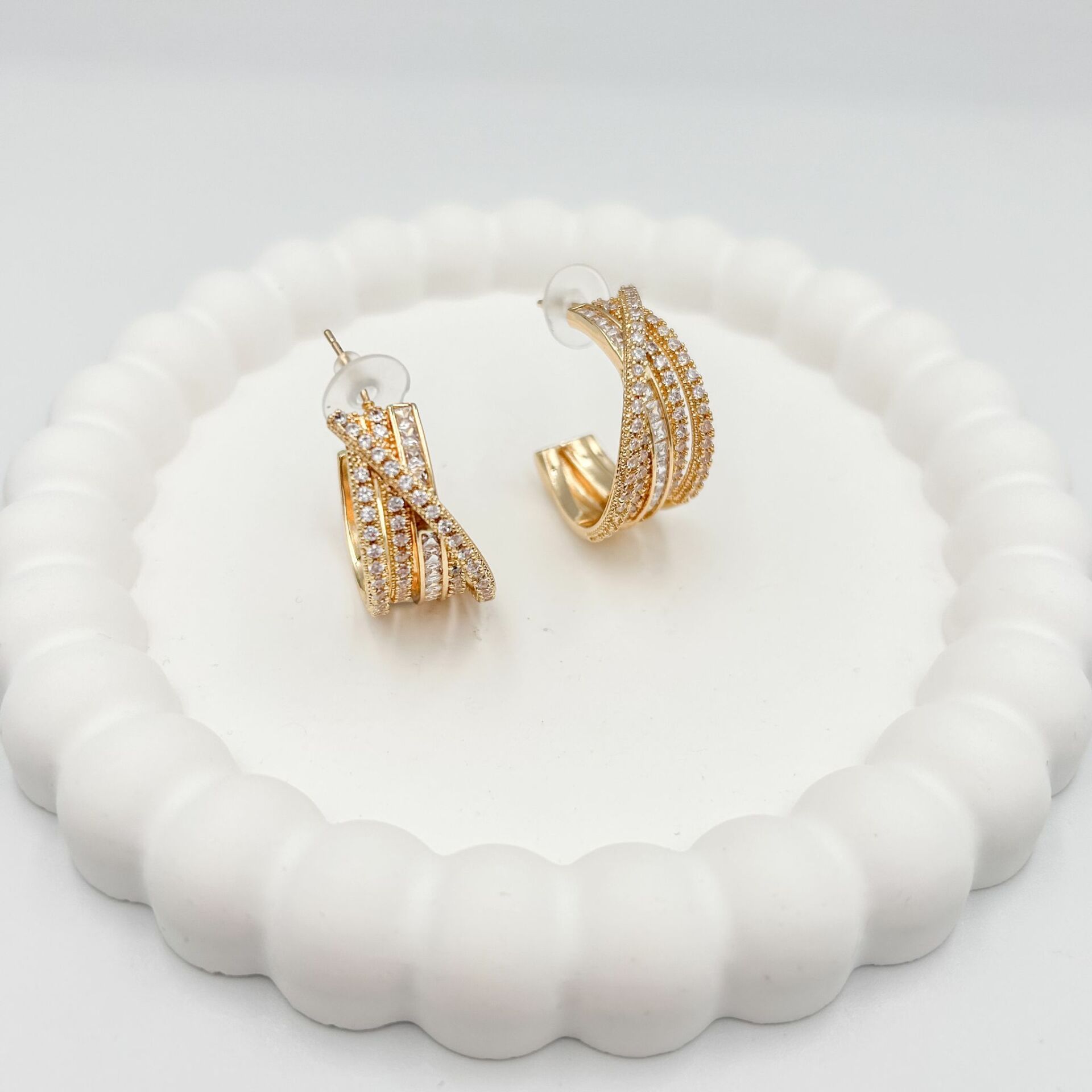Özel Seri Çoklu Halka Küpe 2,5 cm