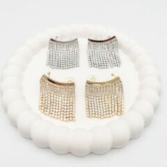 Özel Seri Zirkon Taşlı Küpe 3 cm